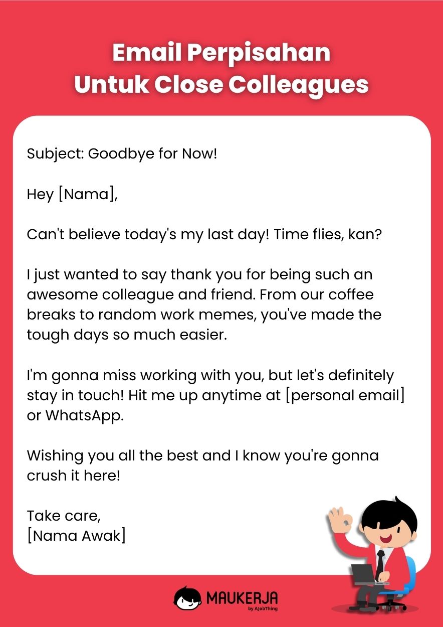Email Perpisahan Untuk Close Colleagues